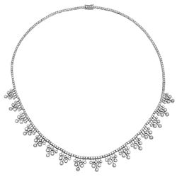 6.13 CTW Diamond Necklace 18K White Gold - REF-545H9M