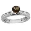 Image 1 : 0.71 CTW Quartz & Diamond Ring 14K White Gold - REF-53M2A