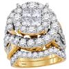 5 & 5/8 CTW Princess Diamond Bridal Wedding Engagement Ring 14kt Yellow Gold - REF-528A3N