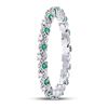 Image 3 : 1/4 CTW Round Emerald Diamond Eternity Stackable Ring 10kt White Gold - REF-16T8K