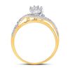 Image 3 : 1/5 CTW Round Diamond Solitaire Swirl Bridal Wedding Engagement Ring 10kt Yellow Gold - REF-19A2N