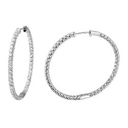 2.47 CTW Diamond Earrings 14K White Gold - REF-148H5M