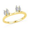 Image 1 : 1/2 CTW Oval Diamond Ring 14kt Yellow Gold - REF-47M9A