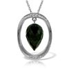 Genuine 12.35 ctw Black Spinel & Diamond Necklace 14KT White Gold - REF-105Y7F