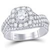 1 & 3/4 CTW Round Diamond Bridal Wedding Engagement Ring 14kt Two-tone Gold - REF-317K9R