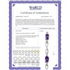 Image 2 : Genuine 1.16 ctw Amethyst & Diamond Bracelet 14KT White Gold - REF-62V3W