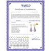 Image 2 : Genuine 6.6 ctw Pearl, Amethyst & Diamond Earrings 14KT Yellow Gold - REF-27K6V