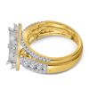 Image 3 : 2 CTW Princess Diamond Bridal Wedding Engagement Ring 14kt Yellow Gold - REF-143M9A