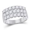 Image 1 : 2 CTW Round Diamond Anniversary Ring 14kt White Gold - REF-156H3W