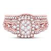 Image 2 : 1 CTW Round Diamond Bridal Wedding Engagement Ring 14kt Rose Gold - REF-90R3H