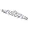Image 1 : 1/6 CTW Round Diamond Cluster Bridal Wedding Engagement Ring 14kt White Gold - REF-20R3H
