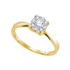 Image 1 : 1/4 CTW Round Diamond Solitaire Bridal Wedding Engagement Ring 10kt Yellow Gold - REF-24M3A