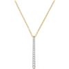 Image 1 : 1/5 CTW Round Diamond Stick Drop Fashion Pendant 10kt Yellow Gold - REF-18F3M