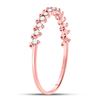 Image 3 : 1/8 CTW Round Diamond Stackable Ring 10kt Rose Gold - REF-10A2N