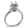 Image 1 : 0.45 CTW Diamond Semi Mount Ring 14K White Gold - REF-49K2W