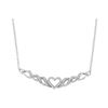 Image 1 : 1/8 CTW Round Diamond Heart Necklace 10kt White Gold - REF-16W8F