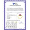 Image 2 : Genuine 0.76 ctw Pink Topaz & Diamond Ring 14KT Yellow Gold - REF-26N2R
