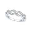 Image 1 : 1/5 CTW Round Diamond Crossover Ring 10kt White Gold - REF-20R3H