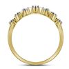Image 3 : 1/5 CTW Round Diamond Crown Tiara Ring 10kt Yellow Gold - REF-16N8Y