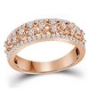 Image 1 : 1/2 CTW Round Diamond Roped Woven Ring 10kt Rose Gold - REF-35K9R
