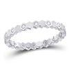 Image 1 : 1/8 CTW Round Diamond Machine-Set Ring 14kt White Gold - REF-20K3R