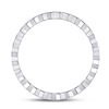 Image 3 : 1/8 CTW Round Diamond Machine-Set Ring 14kt White Gold - REF-20K3R
