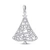Image 1 : 1/3 CTW Round Diamond Christmas Tree Fashion Pendant 10kt White Gold - REF-27K5R