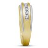 Image 3 : 1/4 CTW Mens Round Diamond Wedding Ring 14kt Yellow Gold - REF-30N3Y