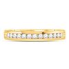 Image 2 : 1/4 CTW Round Diamond Single Row Comfort Wedding Ring 14kt Yellow Gold - REF-30T3K