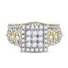 Image 2 : 1 CTW Round Diamond Bridal Wedding Engagement Ring 14kt Yellow Gold - REF-101Y9X