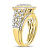 Image 3 : 1 CTW Round Diamond Bridal Wedding Engagement Ring 14kt Yellow Gold - REF-101Y9X