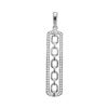 Image 1 : 1/4 CTW Round Diamond Vertical Framed Rolo Link Pendant 10kt White Gold - REF-19A2N