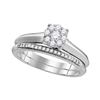 1/3 CTW Round Diamond Bridal Wedding Engagement Ring 10kt White Gold - REF-30N3Y