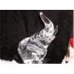 Steuben Crystal Robust Trumpeting Elephant Of #1026835