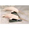Image 1 : Soapstone NARWHAL DUO Carving  #1062531