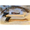 Image 1 : VINTAGE TOOLS - AXE, HATCHET, DRAW KNIVES