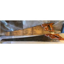 2 X HENRY DISSTON HAND SAWS