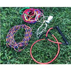 QTY OF TOW ROPES WITH CONNECTORS & HANDLES