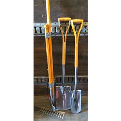 SET OF 4 LEE VALLEY GARDEN TOOLS - AS NEW