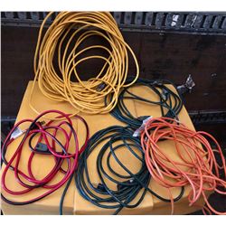 GR OF 5 X EXTENSION CORDS - VARIOUS LENGTHS
