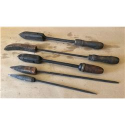 SET OF 5 VINTAGE SOLDERING IRONS