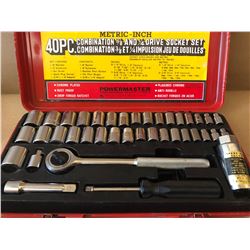 POWERMASTER 40 PCS DRIVE & SOCKET SET