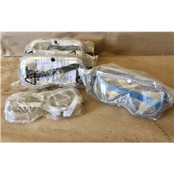 4 X SAFETY GOGGLES - AS NEW