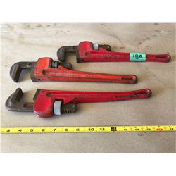 3 X 14" PIPE WRENCHES
