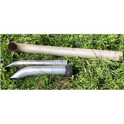 3 X TRACTOR EXHAUST PIPES
