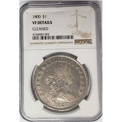 1800 $1 Bust Draped Silver Dollar NGC VF Details