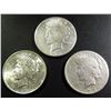 Image 1 : 1922 XF/AU, (2) 1923-S CIRC PEACE DOLLARS
