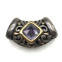 10k & .925 PENDANT W PURPLE STONE