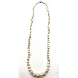 14K PEARL NECKLACE SINGLE STRAND