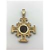 Image 2 : 14K JERUSALEM CROSS W VTG ROMAN COIN
